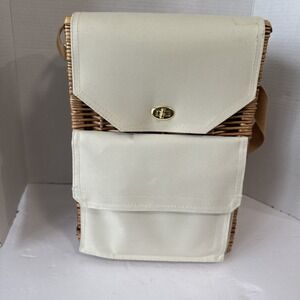 Corsica Wine & Cheese Picnic Basket with Board, Knife & Corkscrew – Gift Set